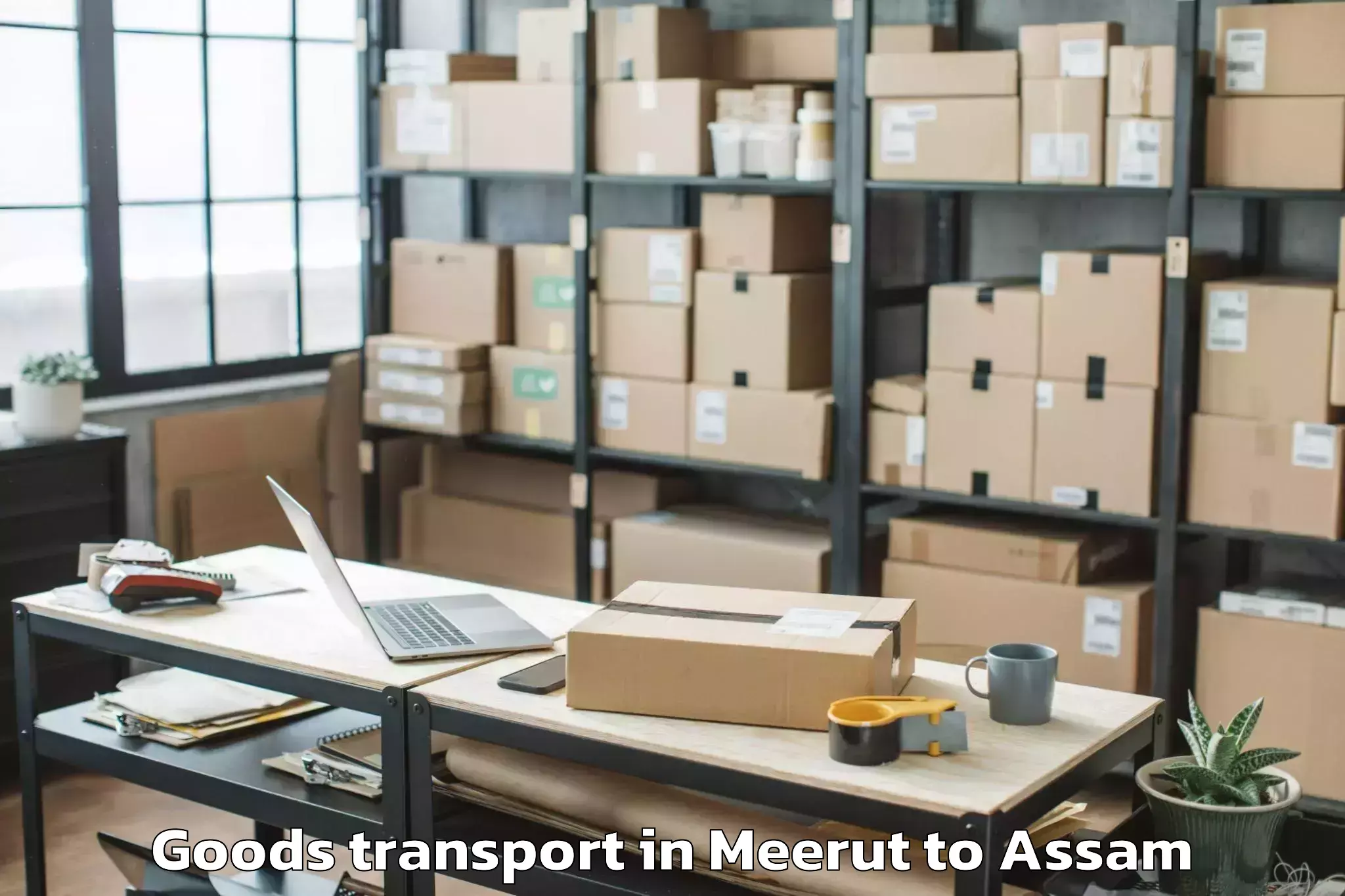 Meerut to Namrup Goods Transport Booking